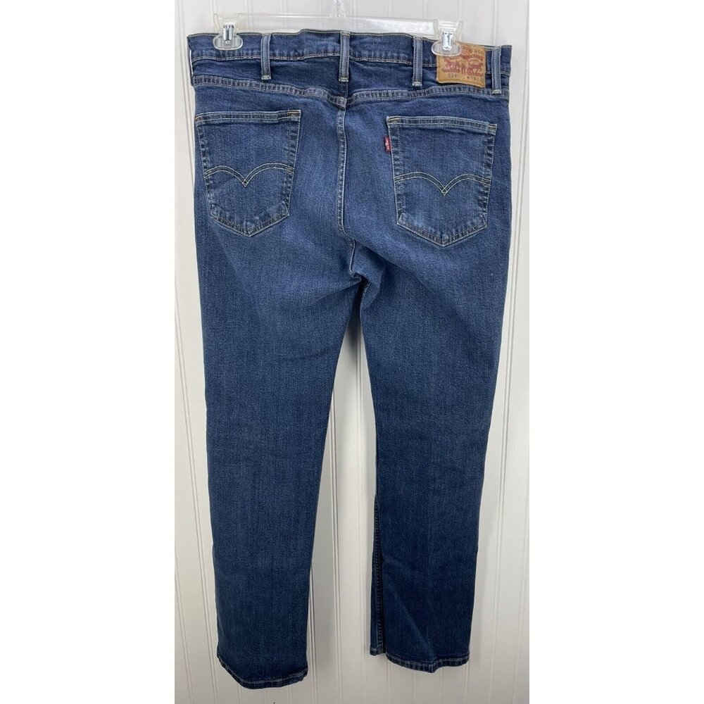Levis 514 Men's 38x32 Blue Jeans Straight Dark Wash Blue